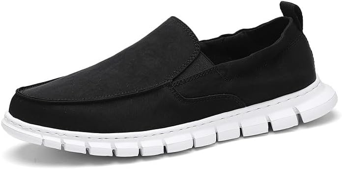 

Мужские повседневные тканевые лоферы слипоны, легкие дышащие мокасины для пар, удобная обувь для прогулок и катания на лодке Generic, черный