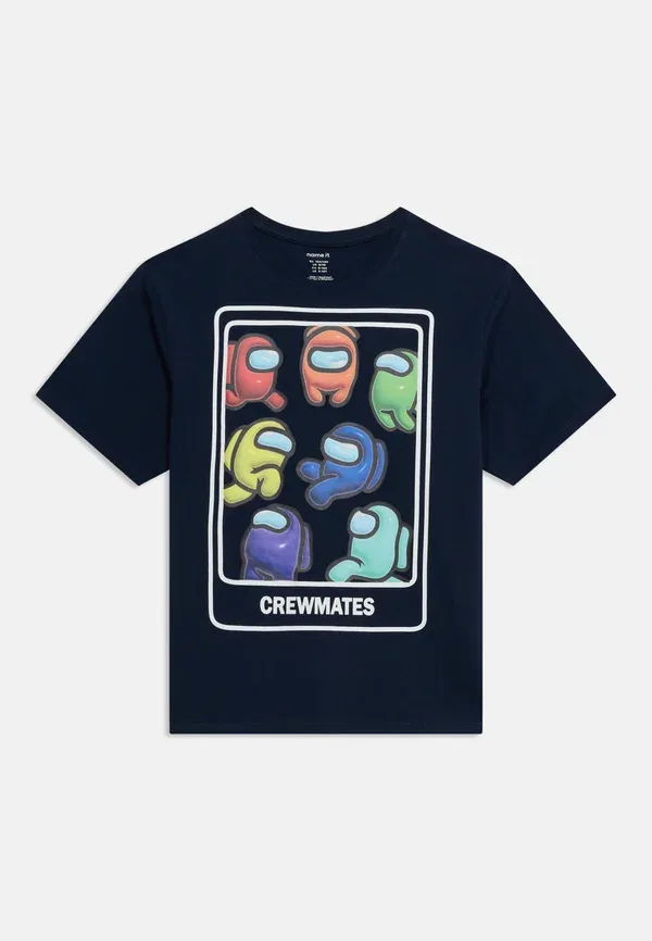 Футболка Nkmfabron amongus box sky print t-shirt Name It, цвет темно-синий — фото 3