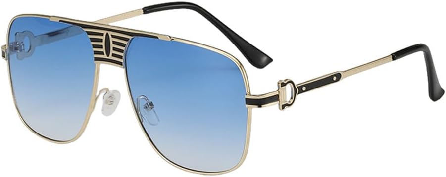 

Солнцезащитные очки в металлической оправе для мужчин и женщин, большие солнцезащитные очки для езды на велосипеде и вождения, защита от УФ-излучения UV400 LANGSER, C5