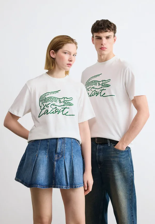 Футболка унисекс с принтом Lacoste, White