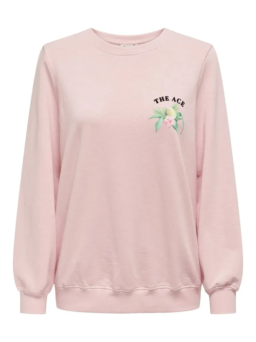 

ONLY Свитер "ONLJULIA L/S TENNIS O-NECK BOX UB SWT", цвет Lotus Print:Ace