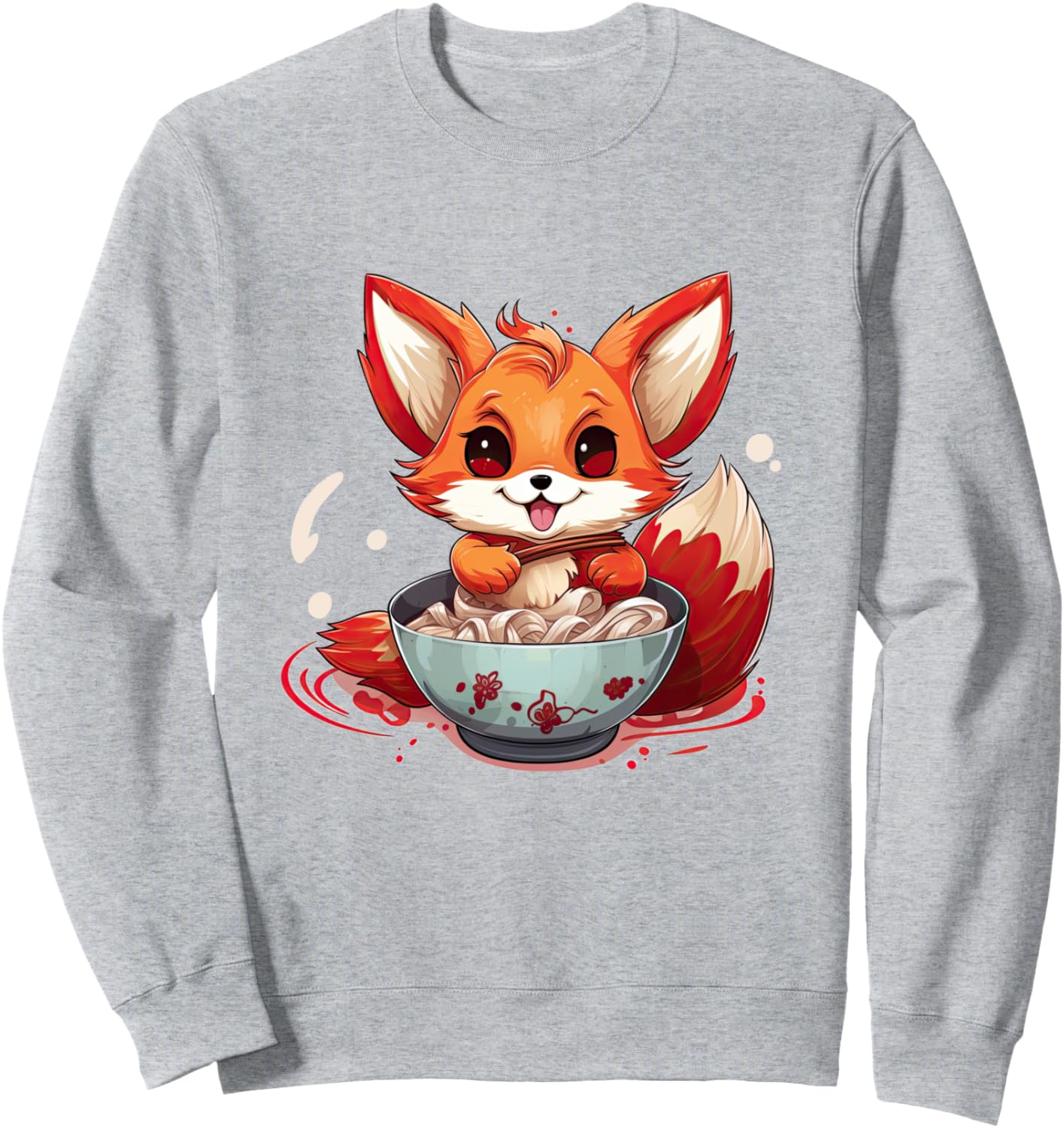 

Толстовка Japanese Ramen Eating Animal Design, серый