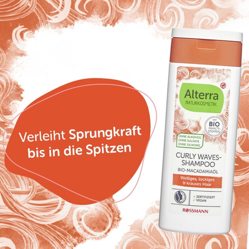 Шампунь Curly Waves Органическое масло макадамии Alterra NATURKOSMETIK, 200 ml — фото 3