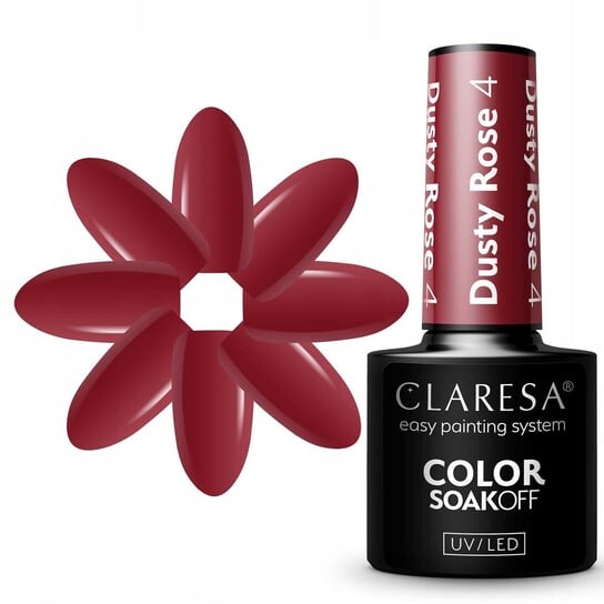 

Гибридный лак для ногтей, Dusty Rose 4 Claresa