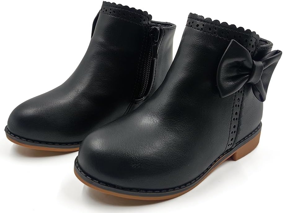 

Детские ботинки для девочек на щиколотку, модные ботинки с молнией, короткие замшевые ботиночки для малышей и маленьких детей CIXVXCI, Black