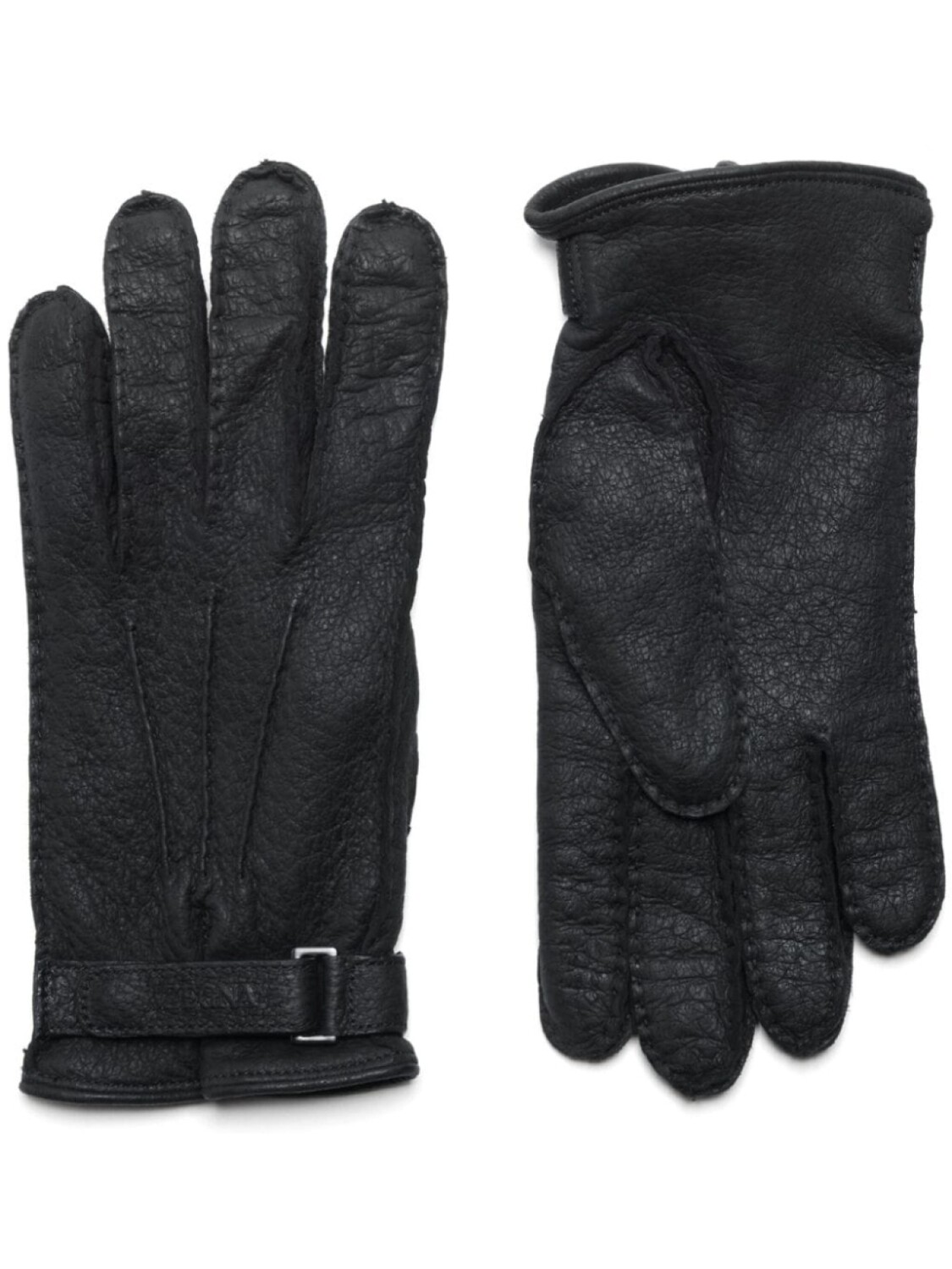 

Кожаные перчатки Zegna, черный