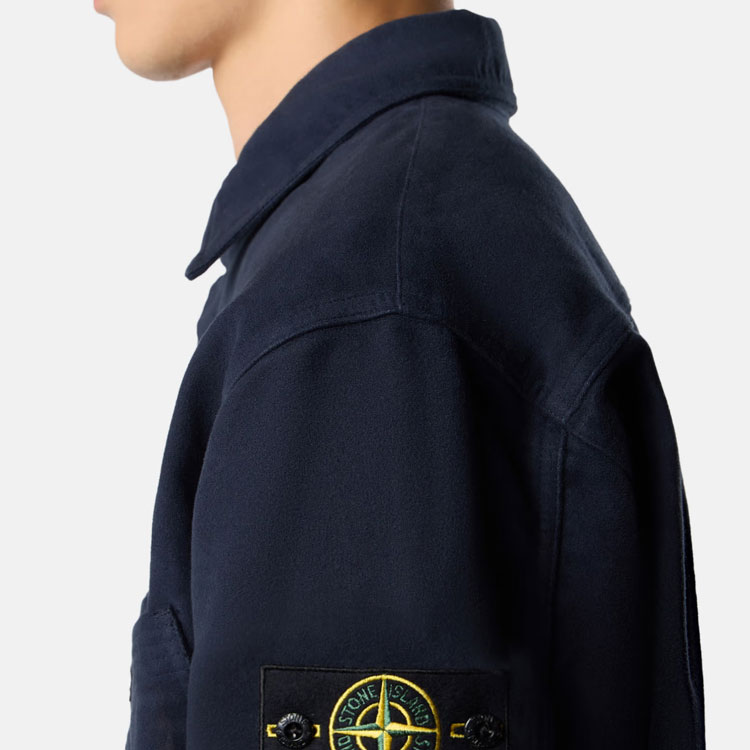 Stone Island Мужская рубашка, темно-синие, средней толщины — фото 4