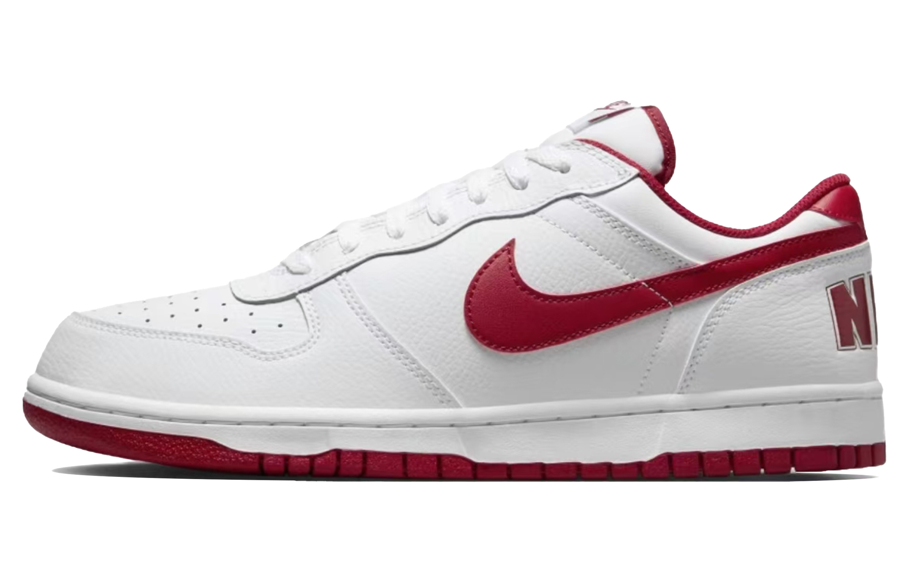 Nike Кроссовки для скейтбординга Big Abrasion Resistant Breathable Low top Unisex White Red — фото 2