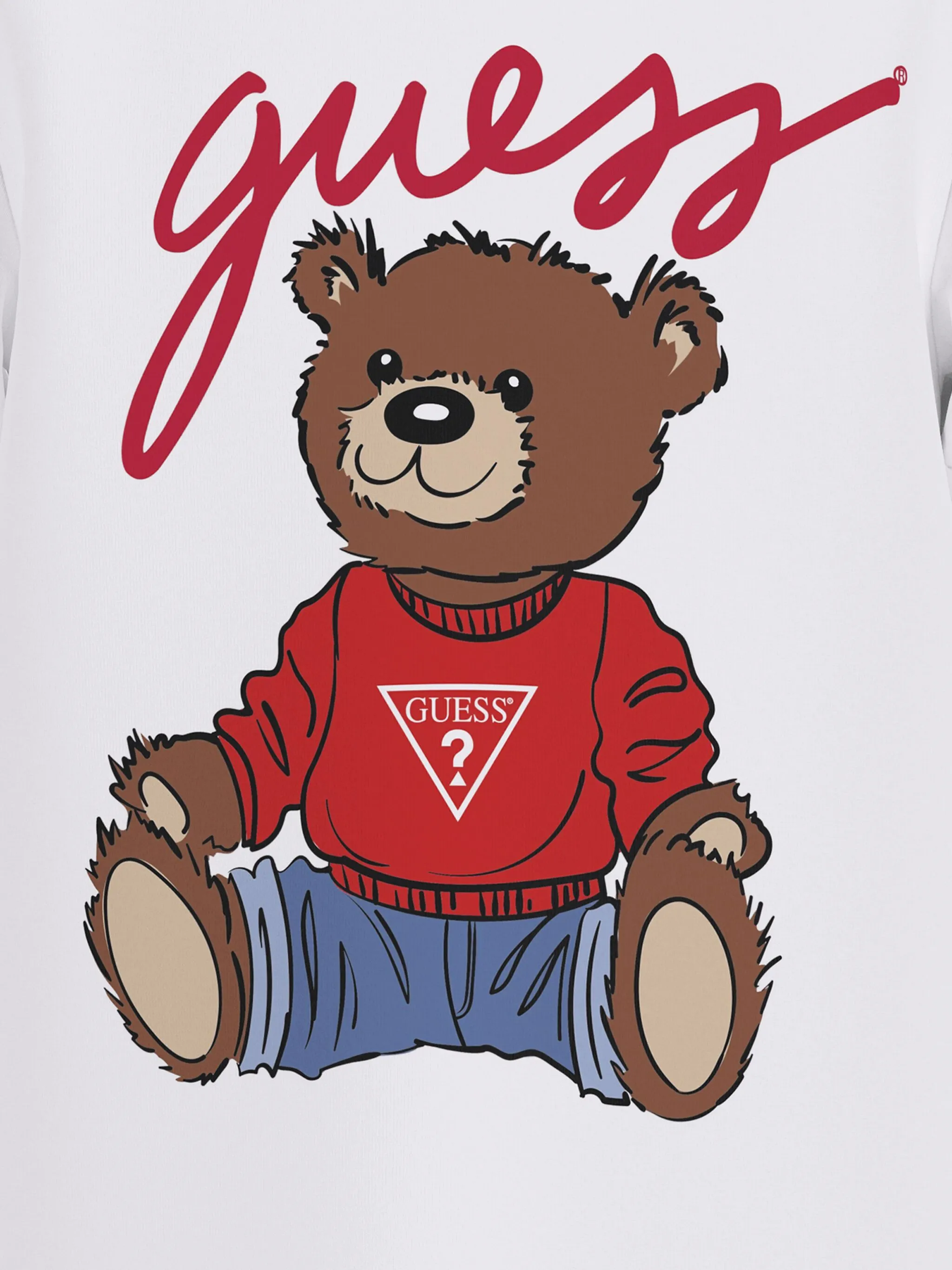Футболка с принтом Teddy Bear Guess Kids, белый — фото 3