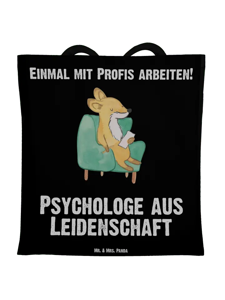 

Сумка для переноски Mr & Mrs Panda Psychologe Leidenschaft, черный