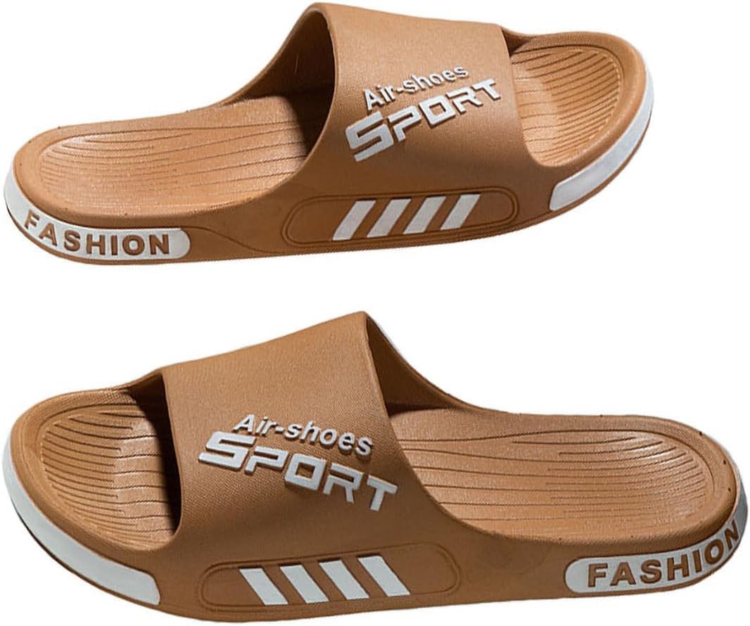 

Мужские сланцы IBAIOU больших размеров, модные тапочки для ванной, душа, бассейна и пляжа, коричневый