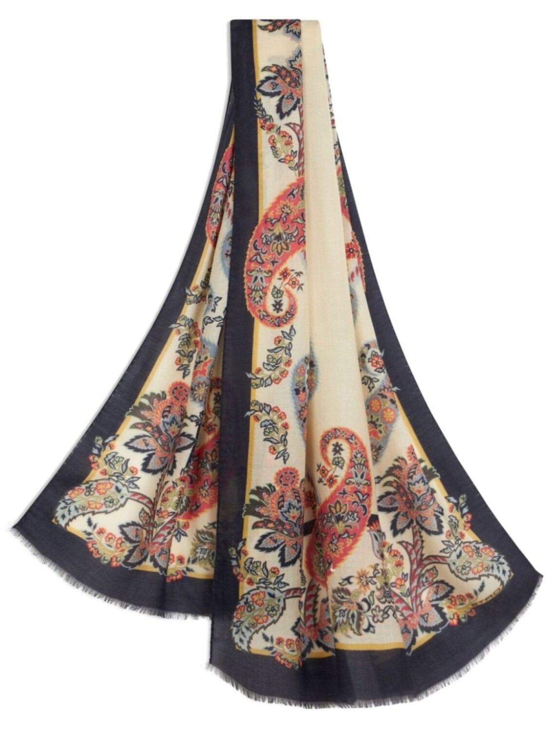 

ETRO шарф с принтом пейсли и бахромой, нейтральный цвет