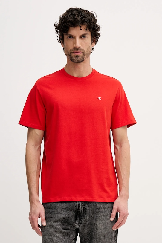

Хлопковая футболка Calvin Klein Jeans, красный