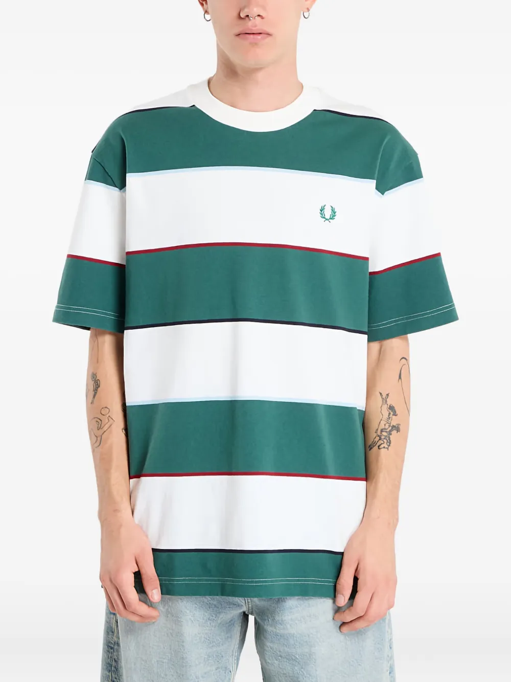

Футболка в полоску Fred Perry, белый