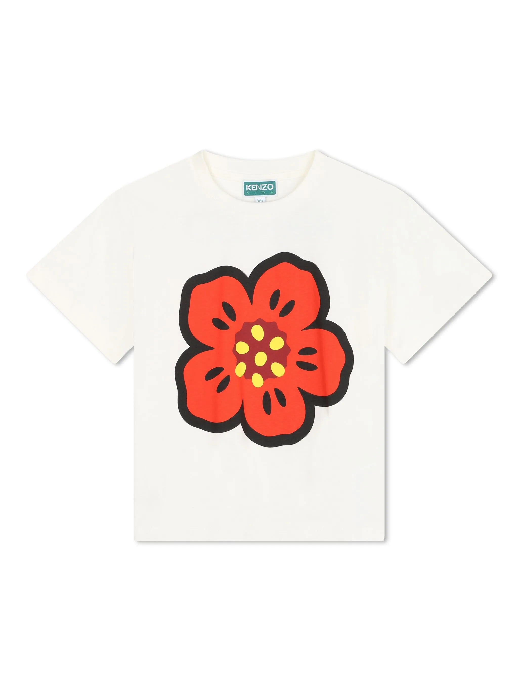 

Футболка с принтом Boke Flower Kenzo Kids, белый