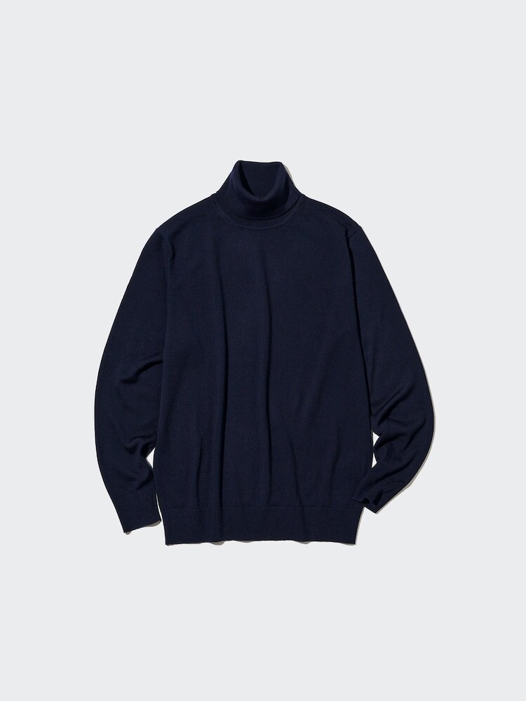 

Водолазка из мериносовой шерсти Uniqlo, цвет 69 синий