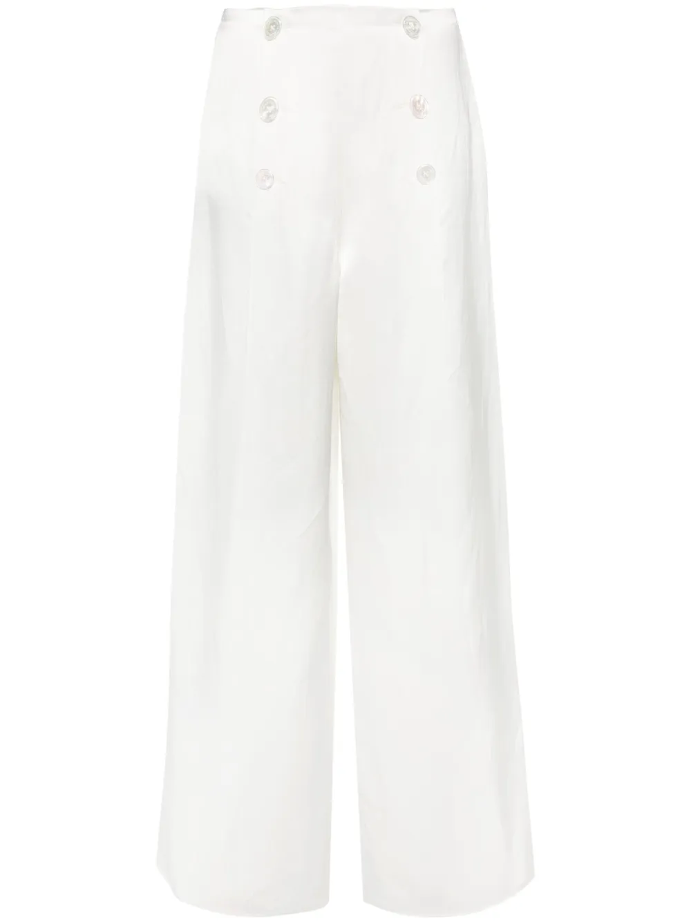

Атласные брюки широкого кроя Ralph Lauren Collection, белый