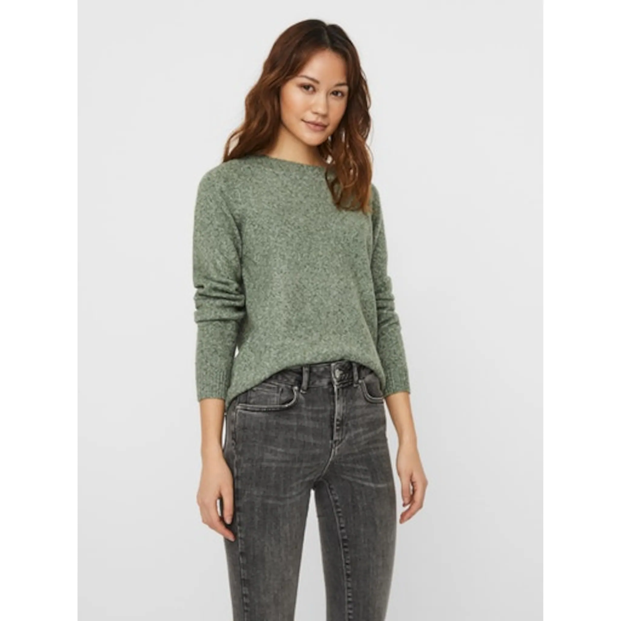 

Свитер Vero Moda с круглым вырезом "VMDOFFY LS O-NECK BLOUSE GA NOOS", цвет Laurel Wreath Melange