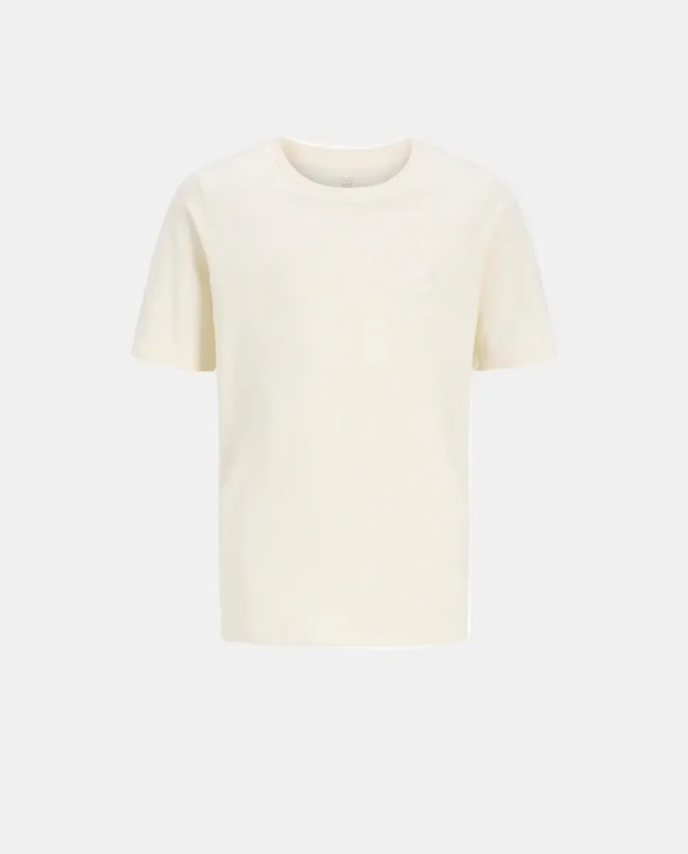 Детская футболка с коротким рукавом и маленьким боковым принтом Jack & Jones, белый