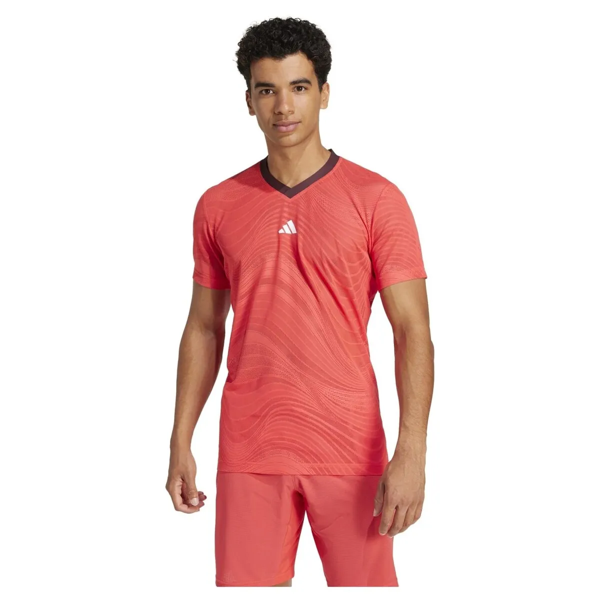 Мужская теннисная футболка FLFT MESH PRO adidas, лососевый — фото 3