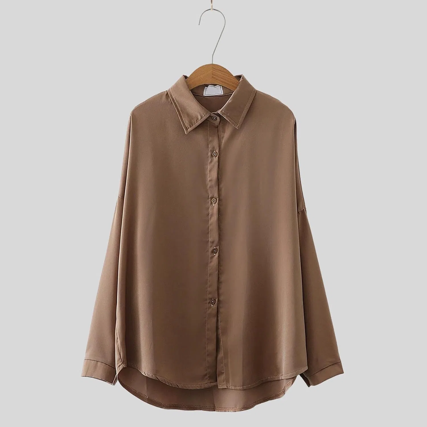 Блуза, длинный рукав, Women's Blouse, хаки — фото 3