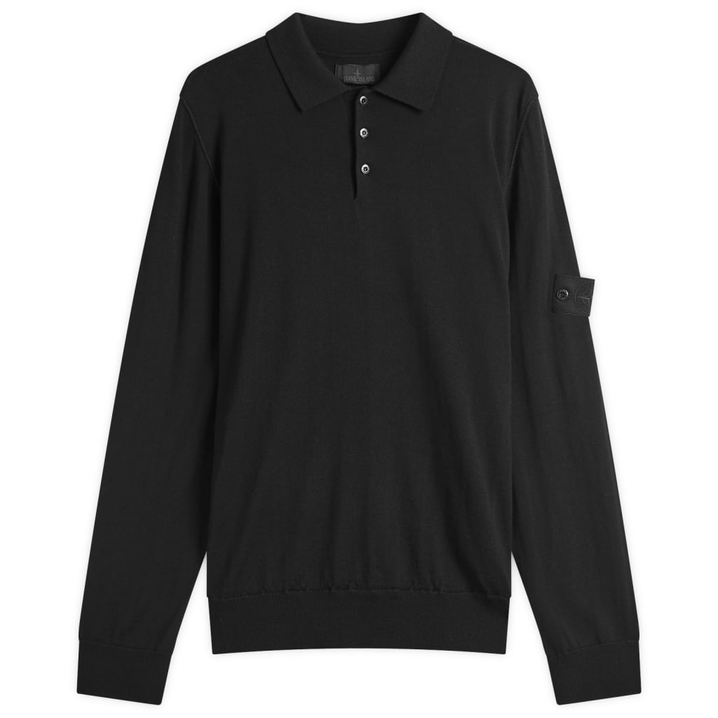 

Поло из чистой шерсти Ghost Piece Stone Island, черный