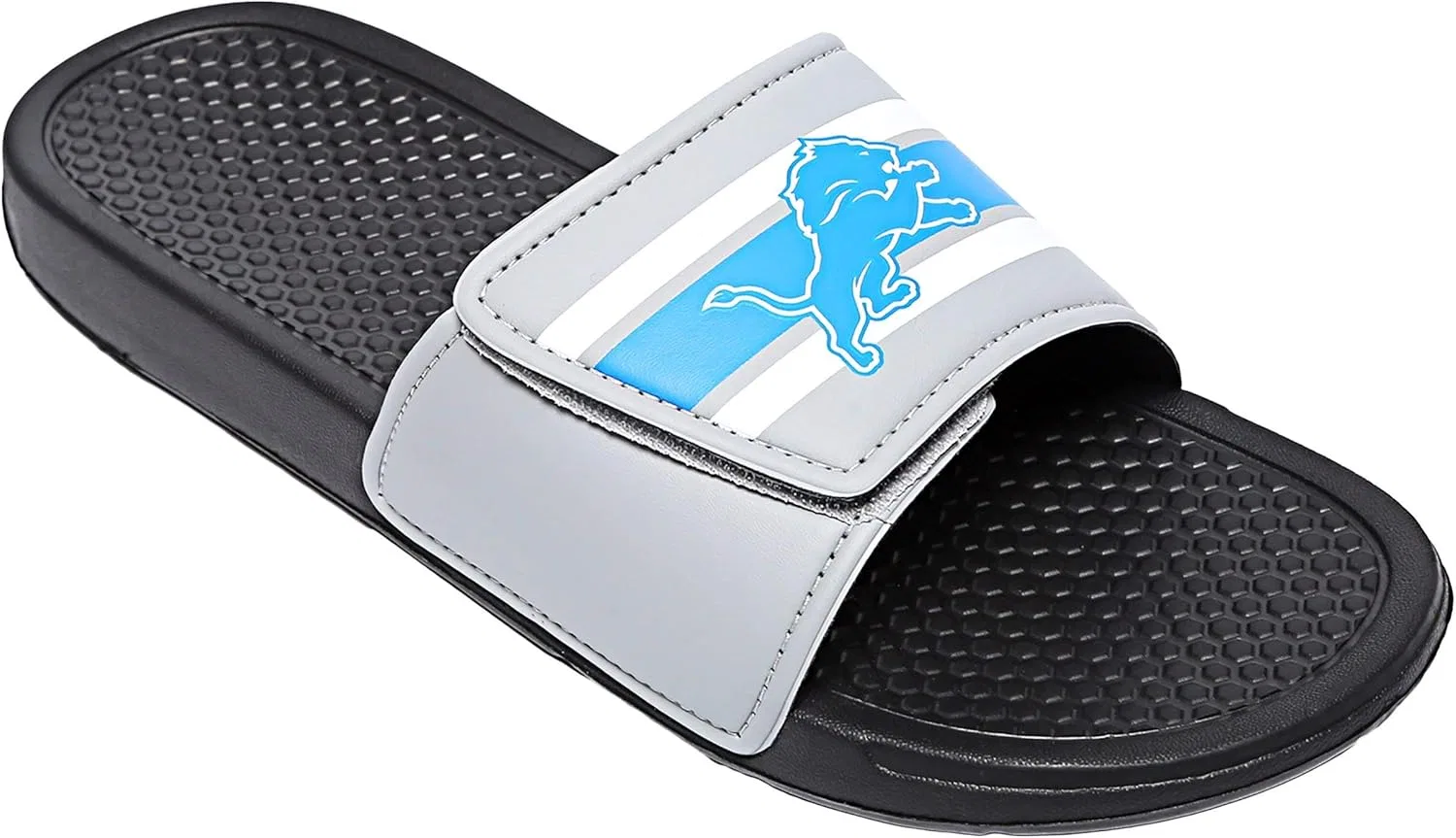 Мужские спортивные тапочки FOCO Legacy Velcro Sport Slide New York Giants Legacy Sport с застежкой-липучкой - размер Large, 3-Black Legacy Stripe — фото 3