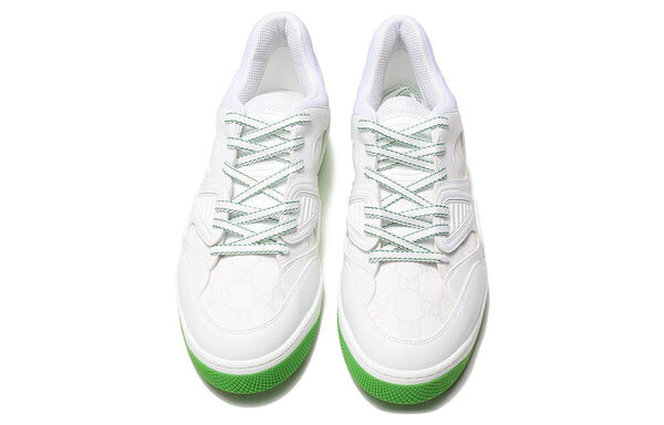Кроссовки basket 'white green' Gucci, белый — фото 4