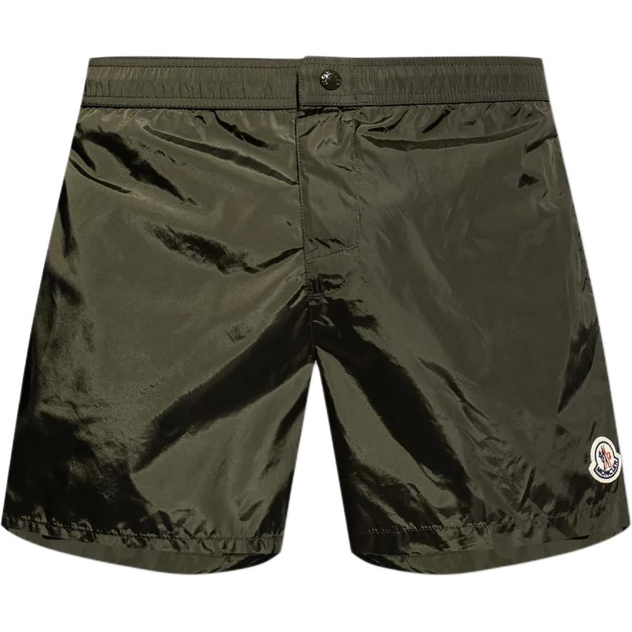 

Плавки с нашивкой с логотипом и полосками Moncler, зеленый