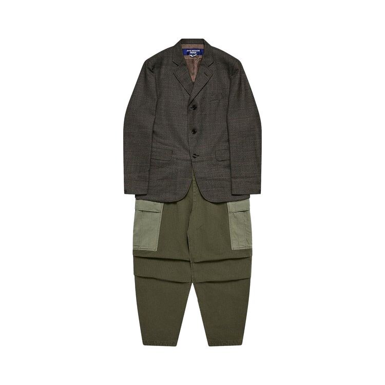 

Пальто Junya Watanabe Wool Check Coat Dark Brown/Khaki, коричневый