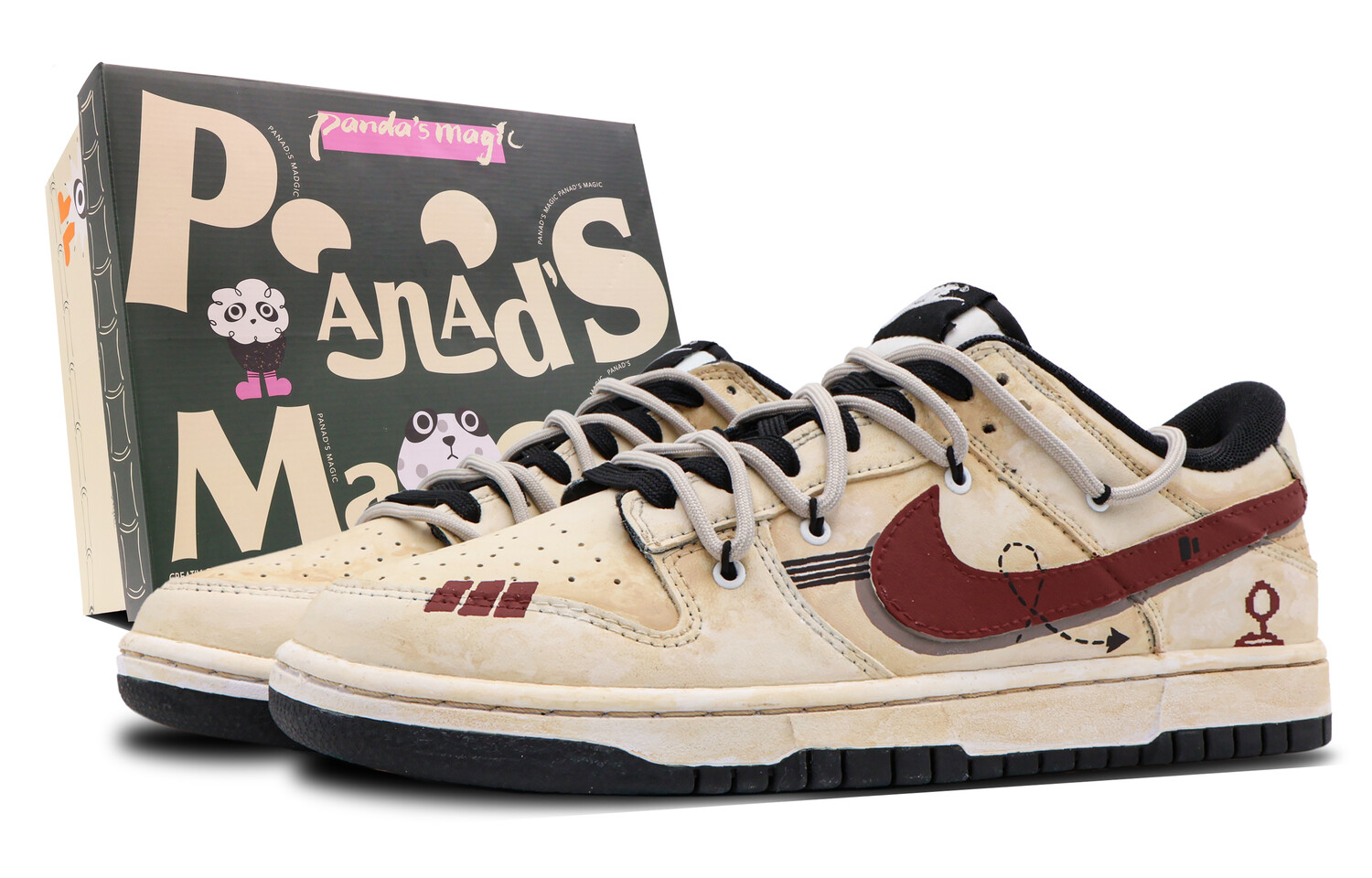 

Женские кроссовки для скейтбординга Nike Dunk Low, коричневый