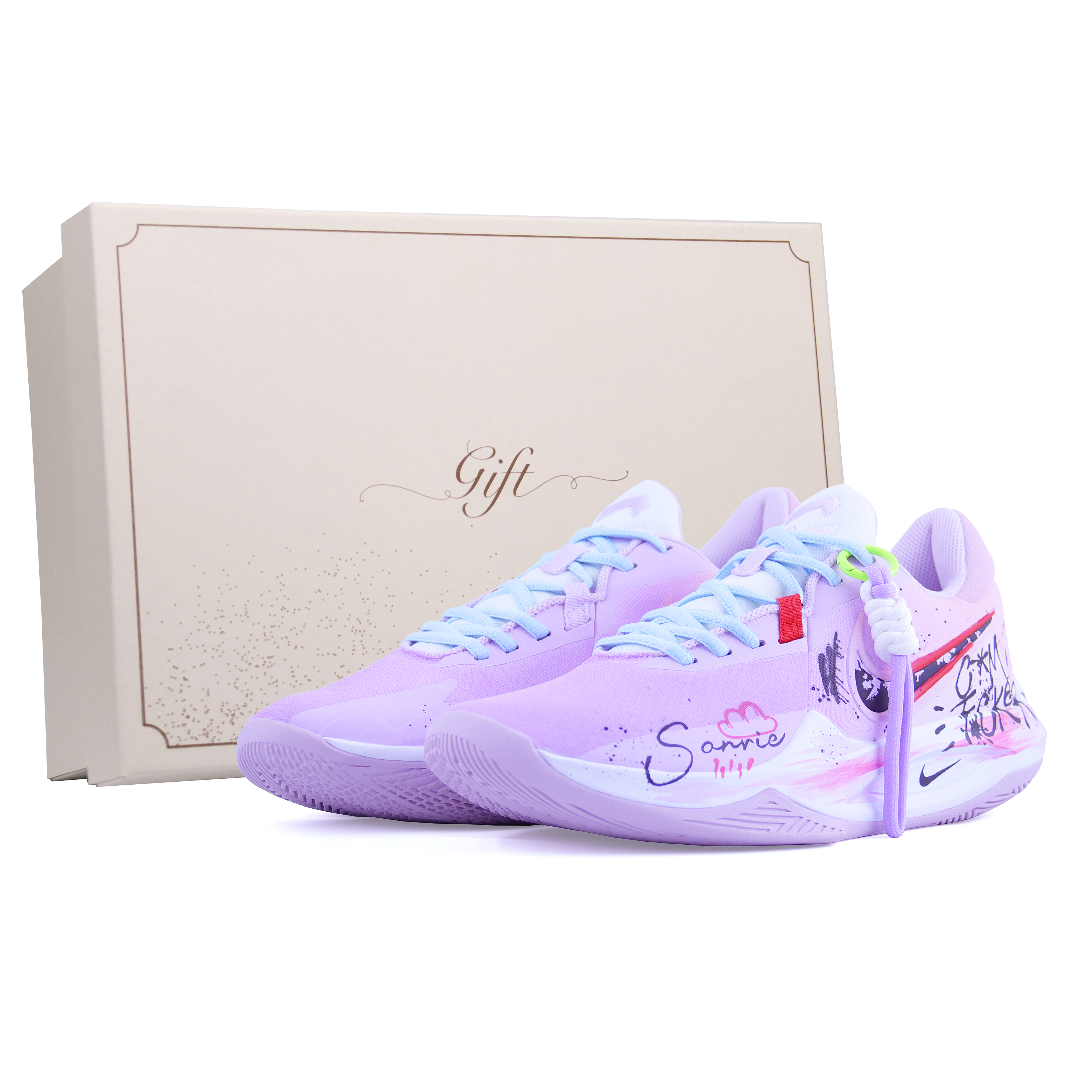 

Nike Баскетбольные кроссовки Precision 6, низкие, мужские, фиолетовые, розовые