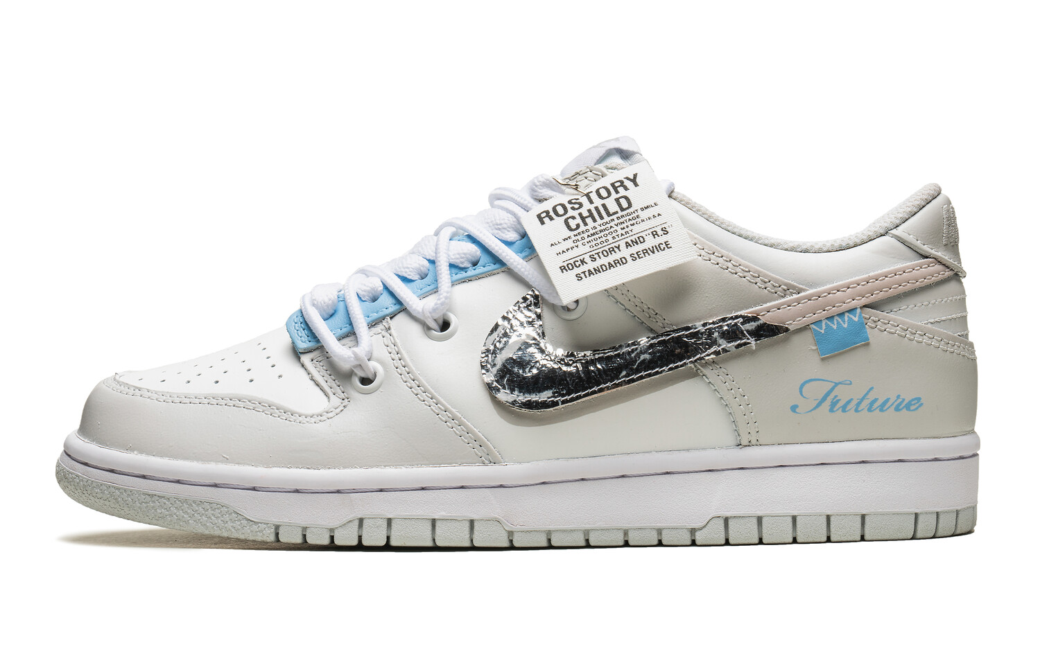 

Кроссовки Nike Dunk Skateboarding Shoes Women's Low-top Blue/gray, белый