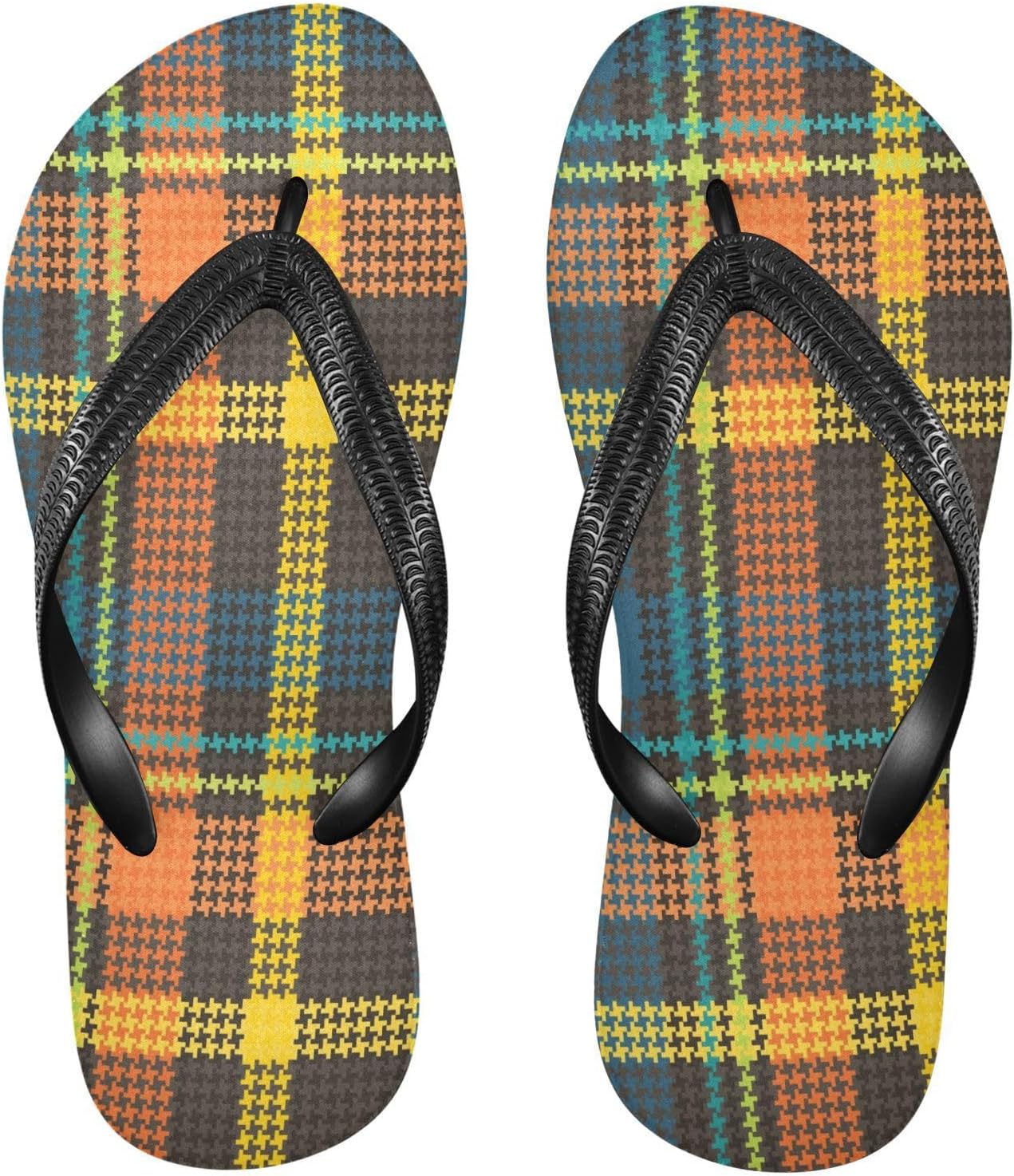 

Коричневые шлепанцы в клетку с ремешком для душа, пляжные резиновые нескользящие летние тапочки для прогулок для мужчин и женщин Sinestour