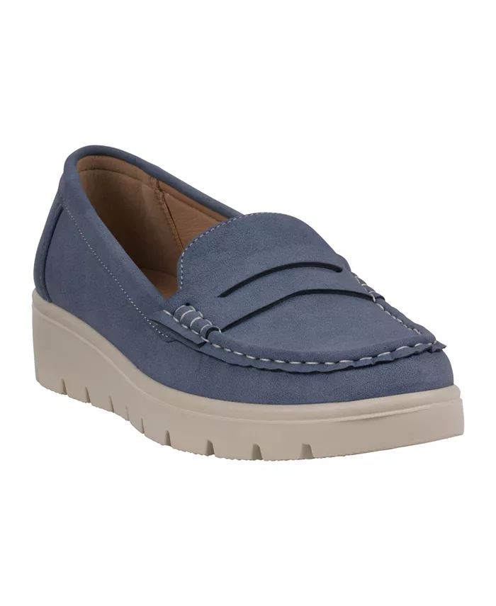Женские лоферы Fallon на массивной подошве GC Shoes, синий