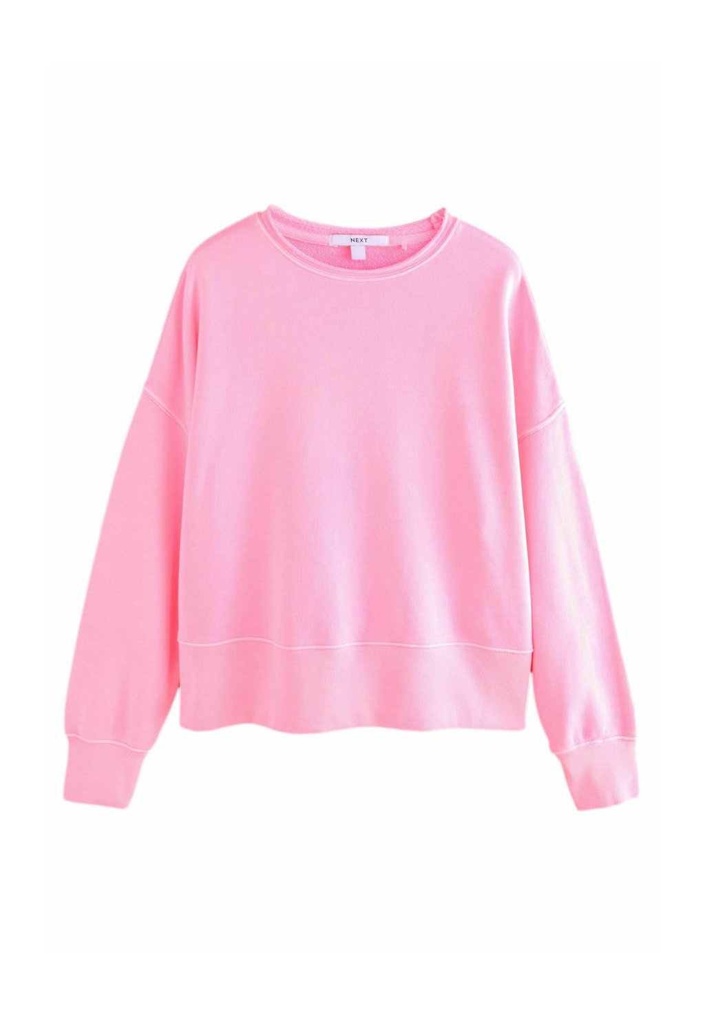 

Толстовка RAW HEM DETAIL WASHED CREW NECK Next, розовый
