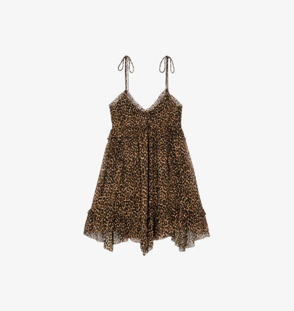

Мини-Платье без рукавов с леопардовым принтом The Kooples, цвет leopard