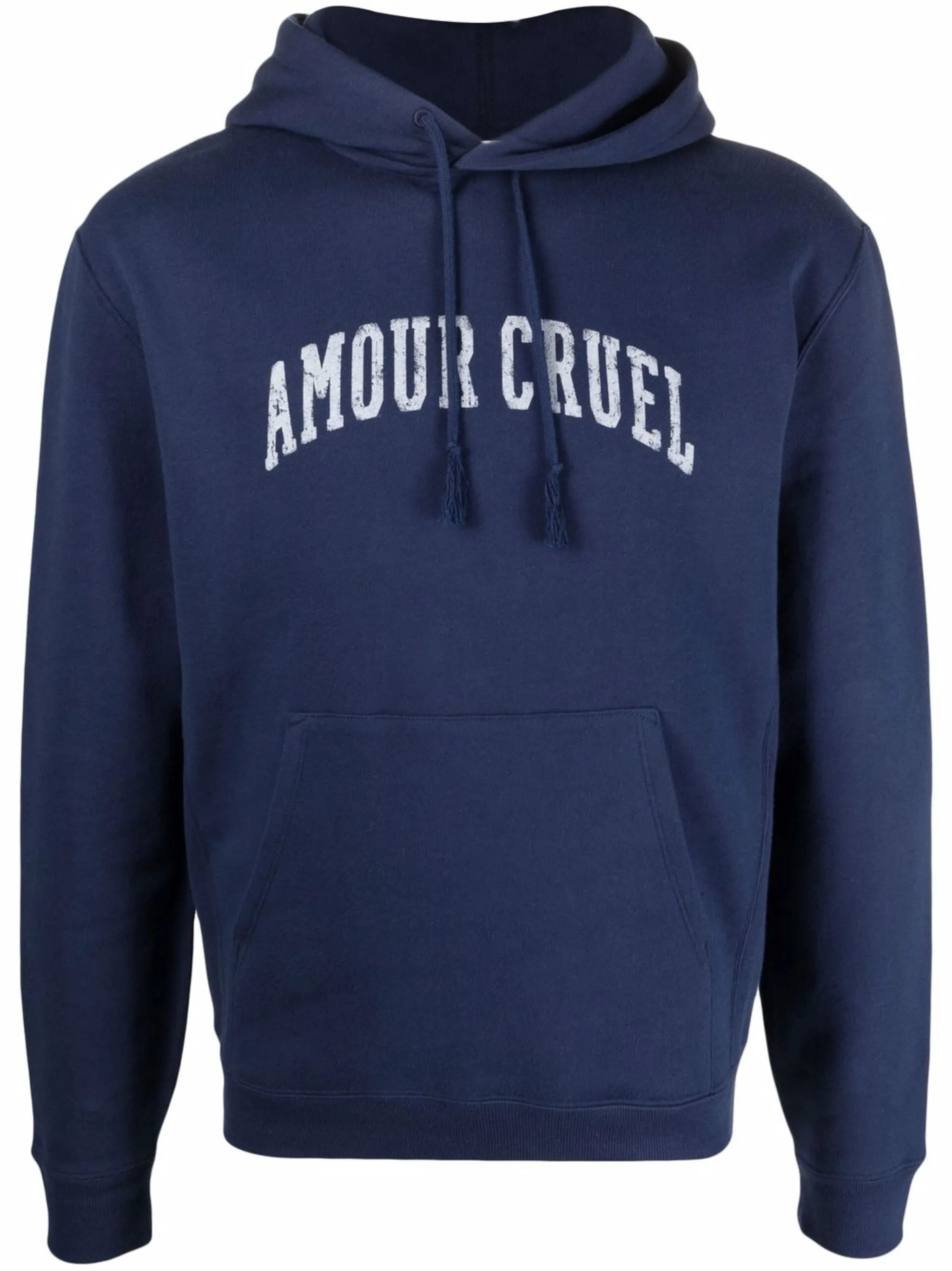 

Худи с кулиской и надписью Saint Laurent, синий