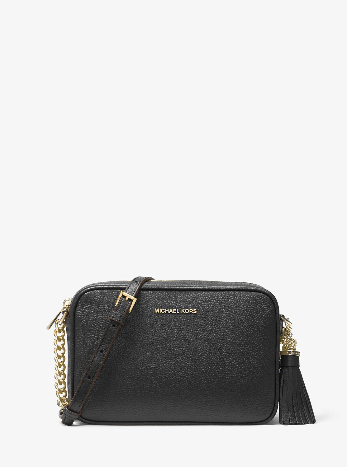 

Кожаная сумка через плечо Ginny Michael Kors, черный