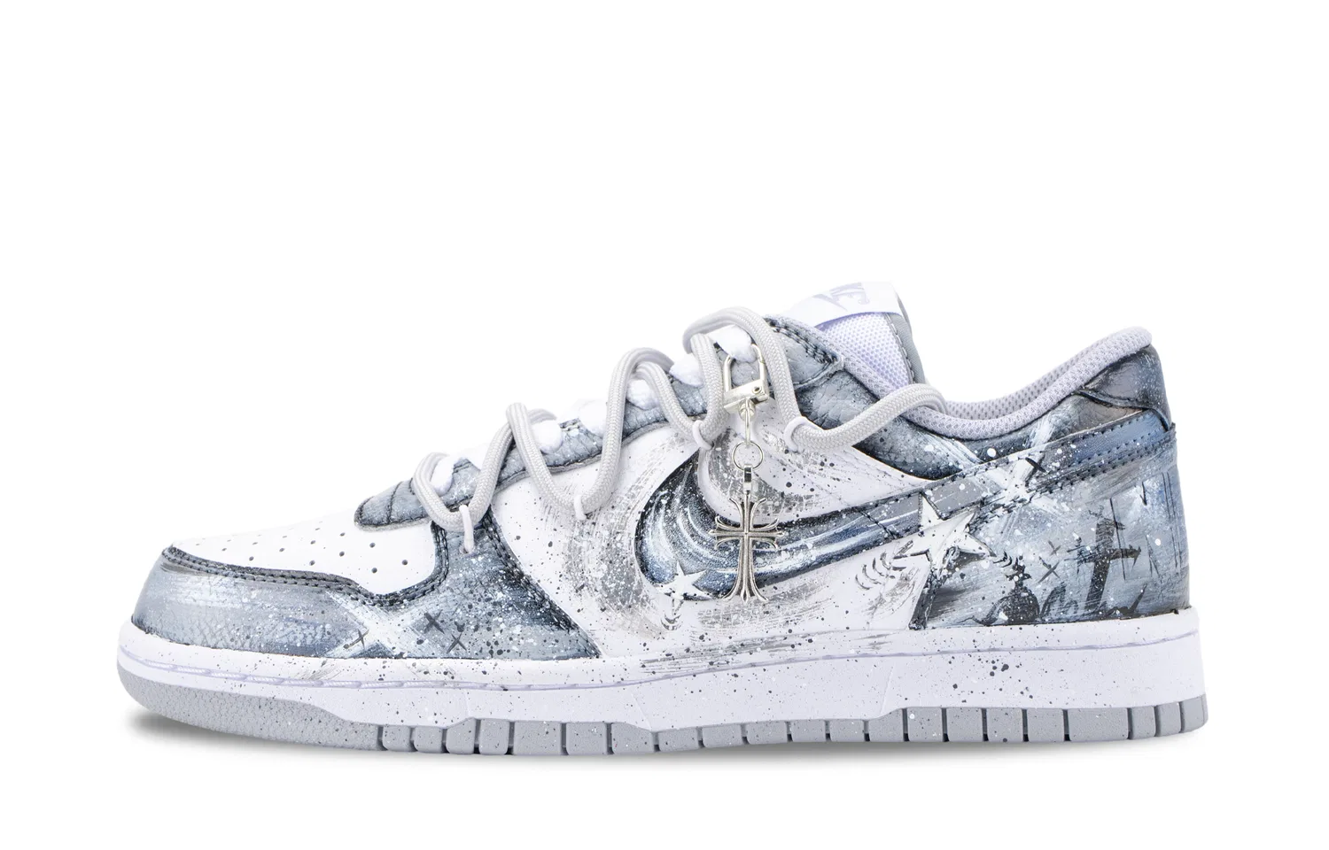 Кеды Nike Big Low серо-белые — фото 3