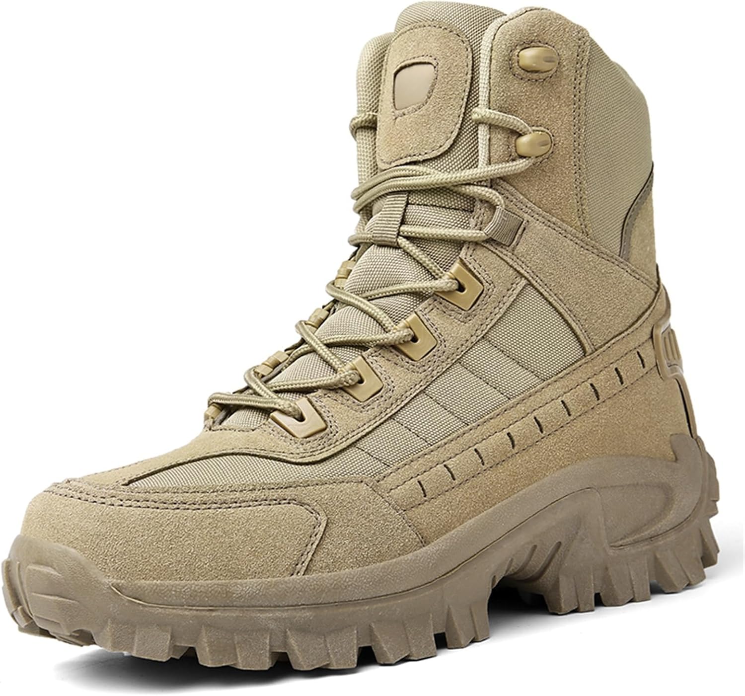 

Мужские военные тактические армейские ботинки среднего класса с шнуровкой, для походов на открытом воздухе, верх из замши, легкие, дышащие, с поддержкой щиколотки для активного отдыха, кемпинга, охоты и работы Psieicwm, хаки