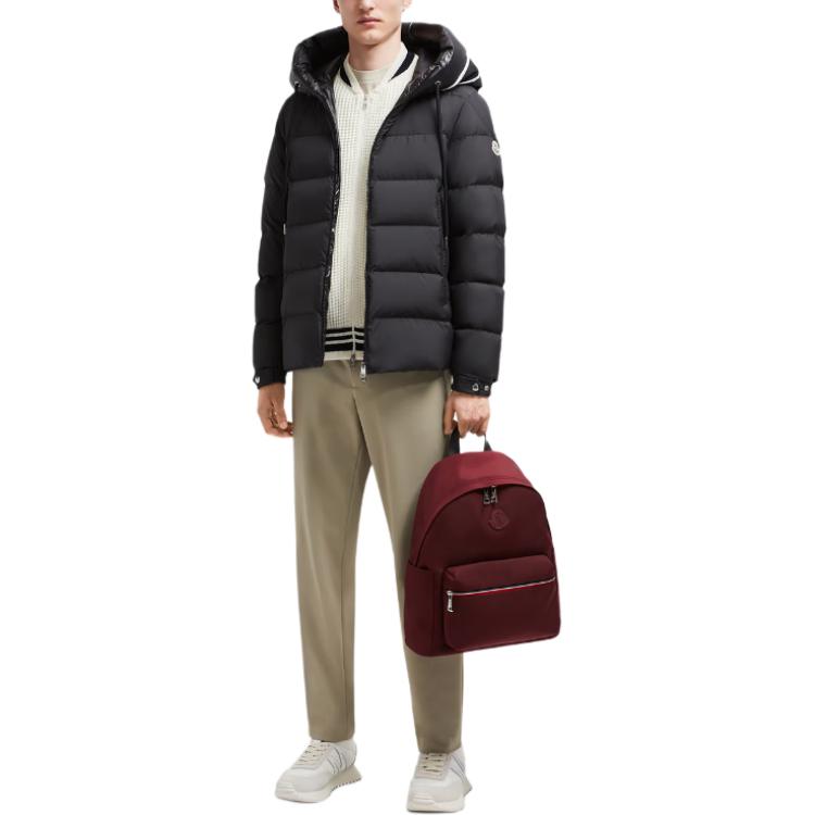 Moncler Кардиган с капюшоном короткий пуховик мужской черный, Black — фото 3