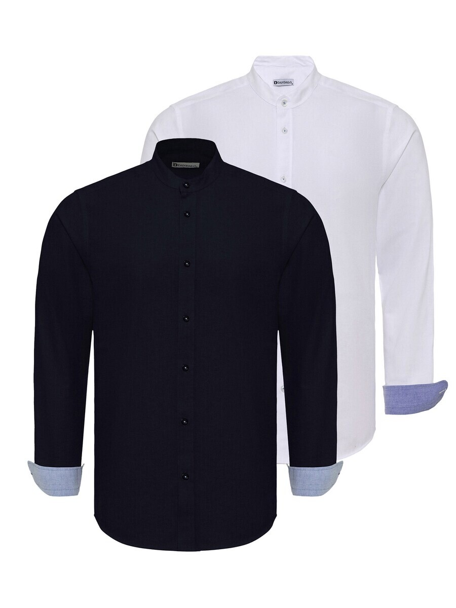 

Повседневная рубашка Dandalo Regular fit Button Up Shirt, черный/белый