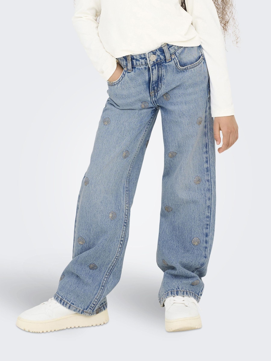 Джинсы с широкими штанинами ONLY GIRLS KOGJuicy, Blue Denim — фото 3