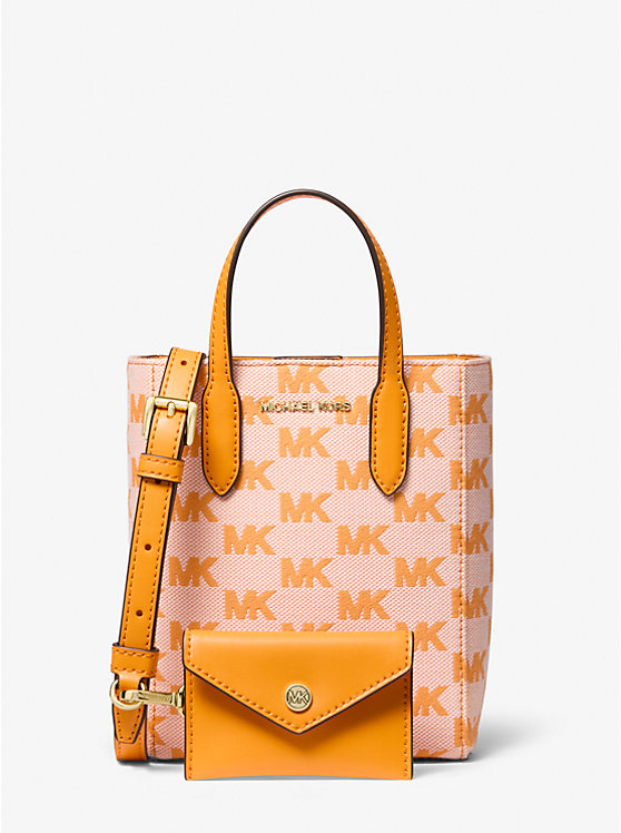 

Сумка Vincent очень маленького размера из жаккарда с логотипом и чехлом для карт Michael Kors, оранжевый