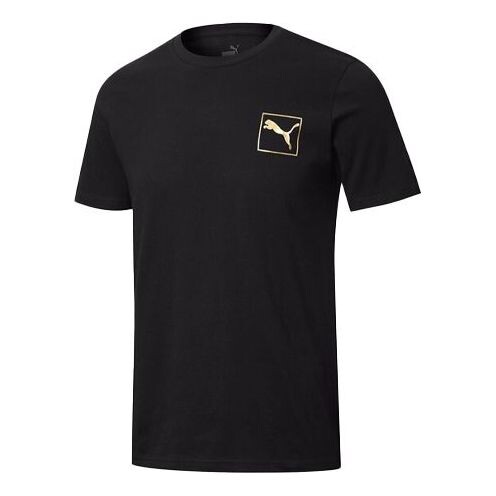 

Футболка bronzing printing round neck short sleeve black Puma, черный