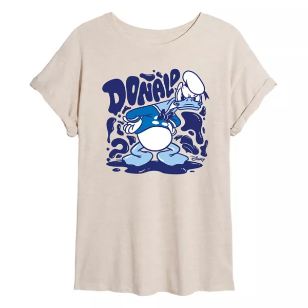 

Футболка оверсайз Donald Duck juniors с принтом Disney, бежевый