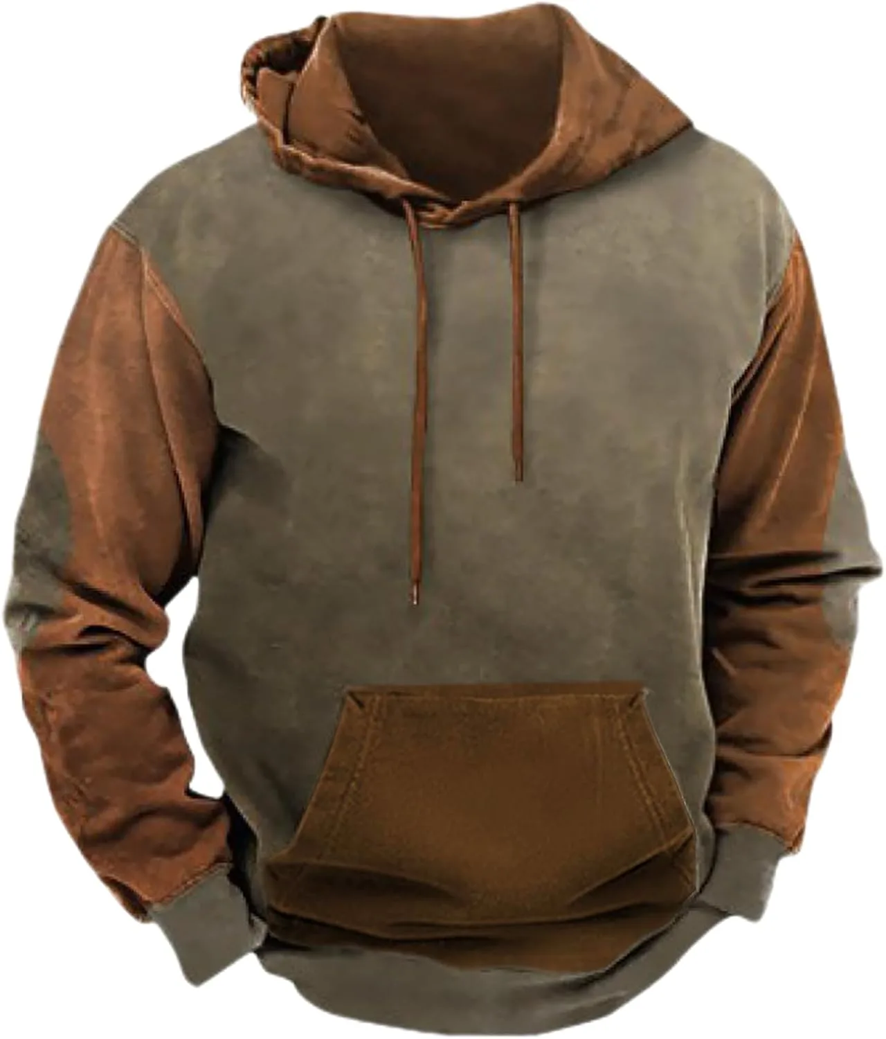 

Мужская зимняя утепленная толстовка с капюшоном и карманами Miyaomn