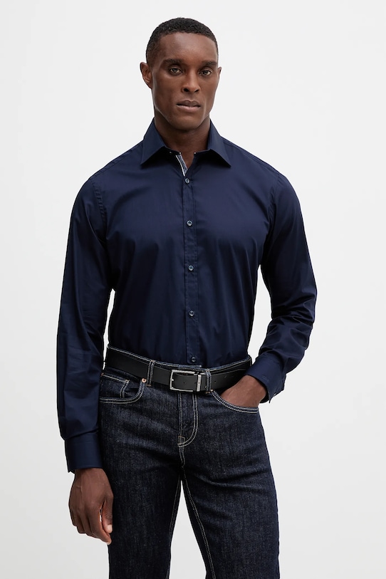 

Хлопковая рубашка Paul&Shark, темно-синий