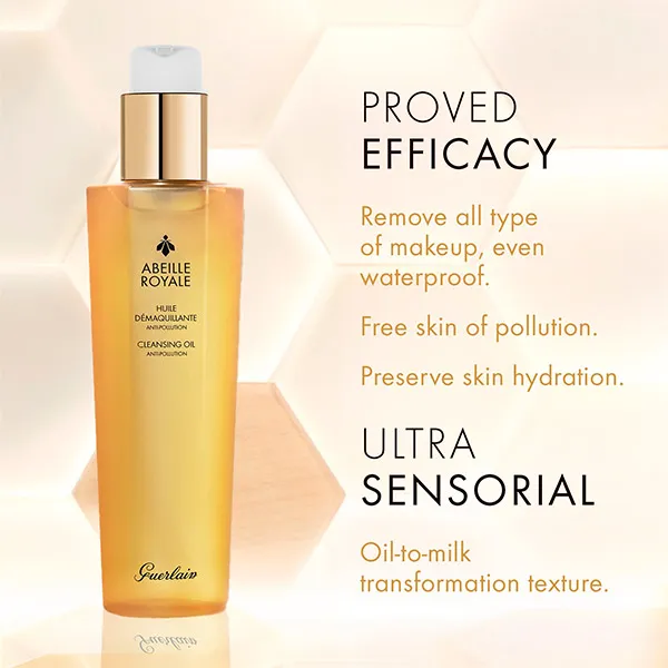 Средство для снятия макияжа Guerlain — Очищающее масло Abeille Royale Youth Watery Clean Oil, 150 мл — фото 3